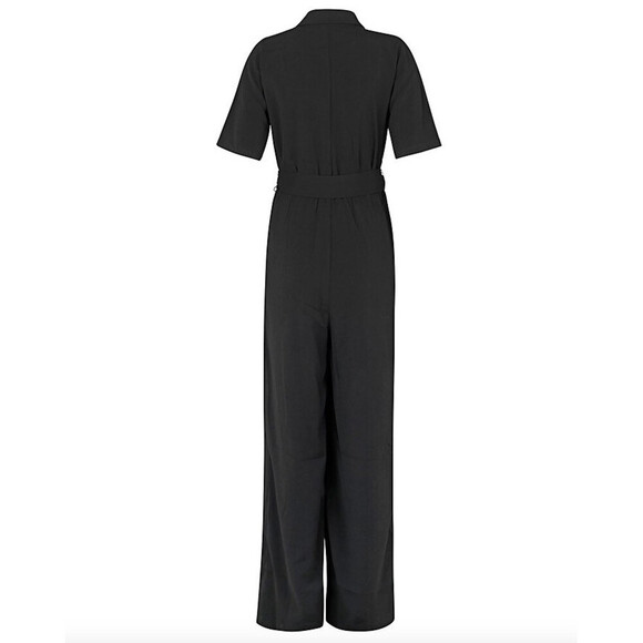 MbyM Women's Tori Short Sleeve Belted Jumpsuit In Black Size M $159 - Picture 5 of 9